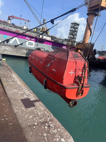 Five Yearly Inspection of Lifeboats @ Duqum Drydocks, Oman