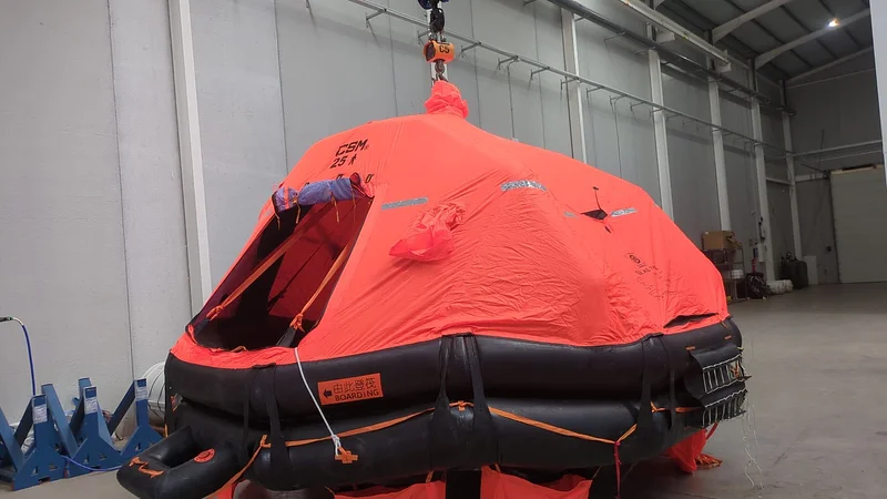 Your Safety, Our Commitment – Liferaft Inspection at Tarragona, Spain