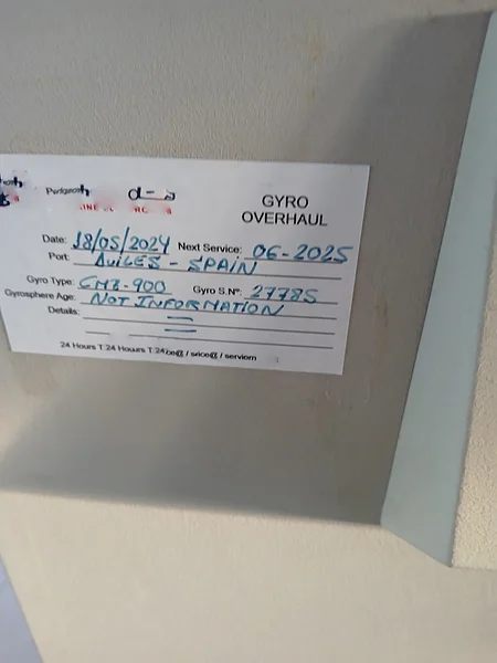 Precision Secured in Gibraltar — Annual Gyrocompass (CMZ900) Overhaul & Inspection Completed with Accuracy & Trust. ✅