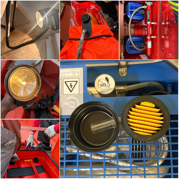 At Sohar Port, Oman, we carried out comprehensive inspection and servicing of lifeboats, rescue boats, and firefighting systems.